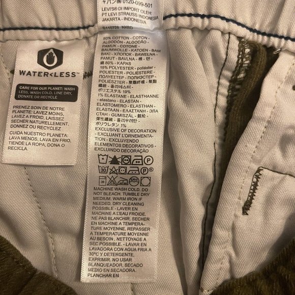 Levi’s XX Chino EZ Relaxed Green Stretch Pants Small 30” - 32” Waist - Picture 5 of 6